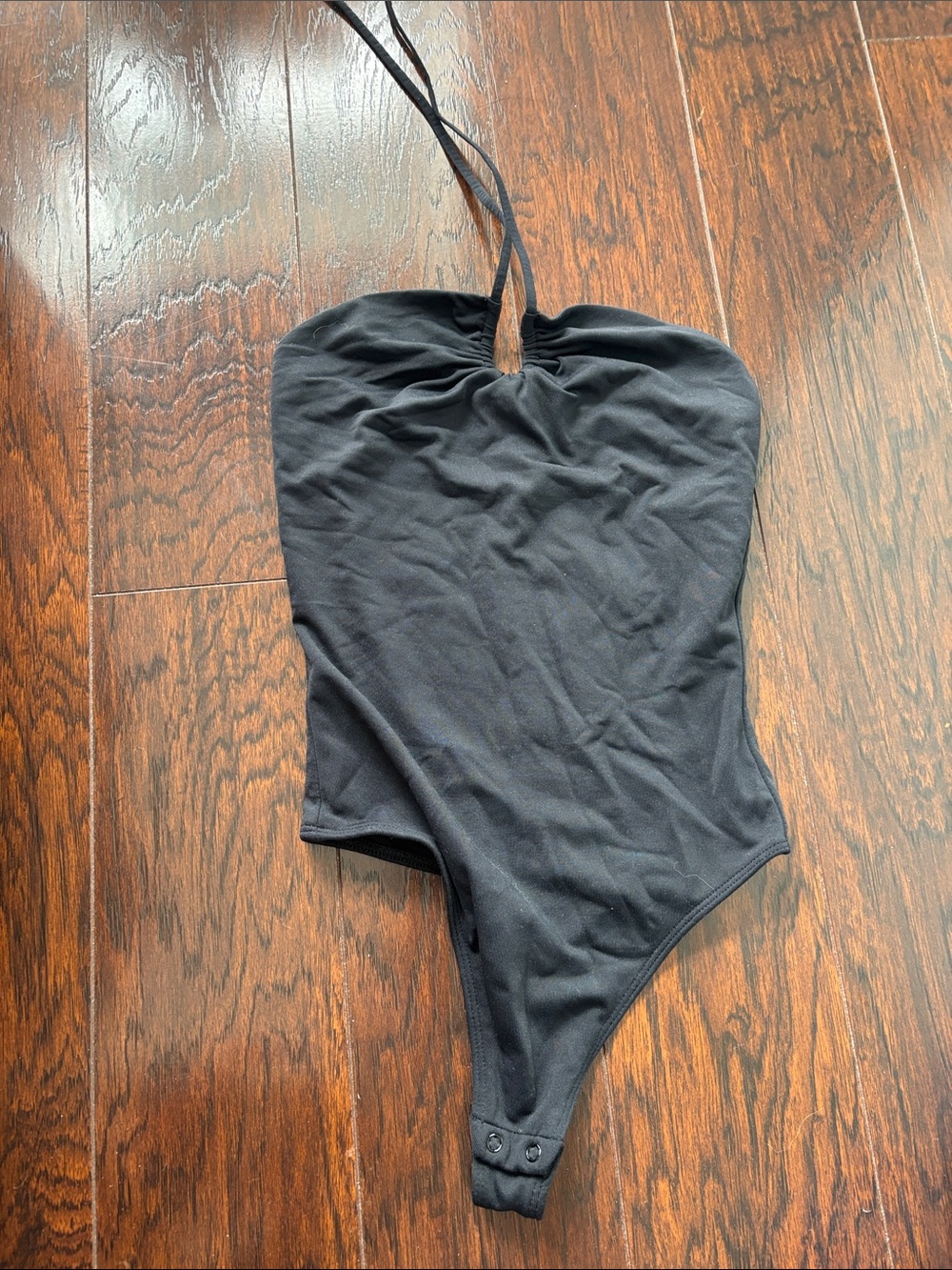 Black Halter One-Piece Bodysuit